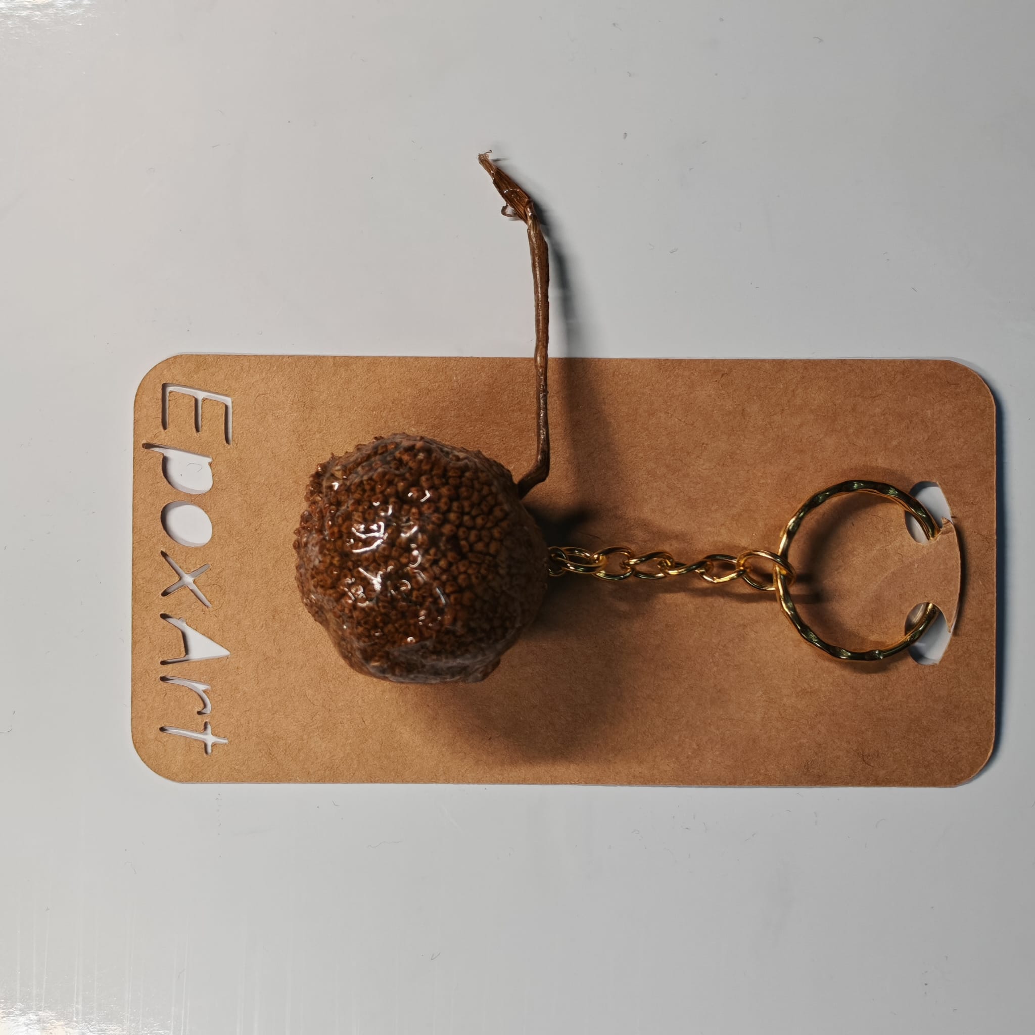 🌰 Porta chaves Natural com Fruto Seco Vernizado - 3,00 € - PORTES GRÁTIS