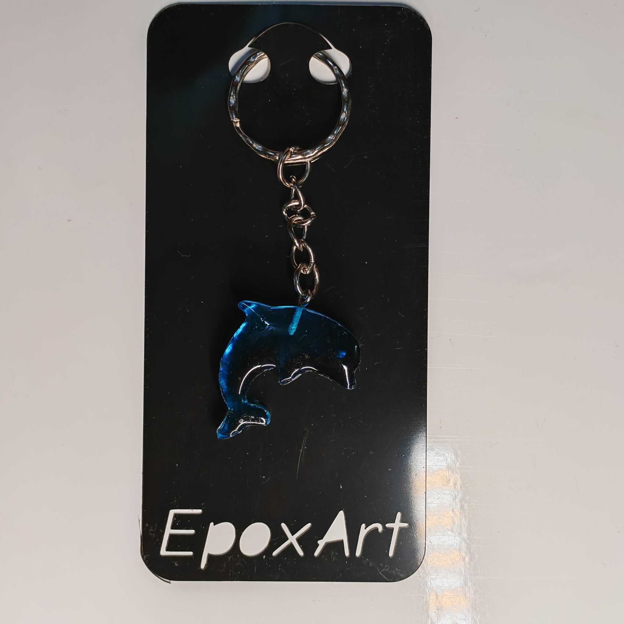 🐬 Porta chaves Golfinho em Resina Azul Translúcida - 3,50 € - PORTES GRÁTIS