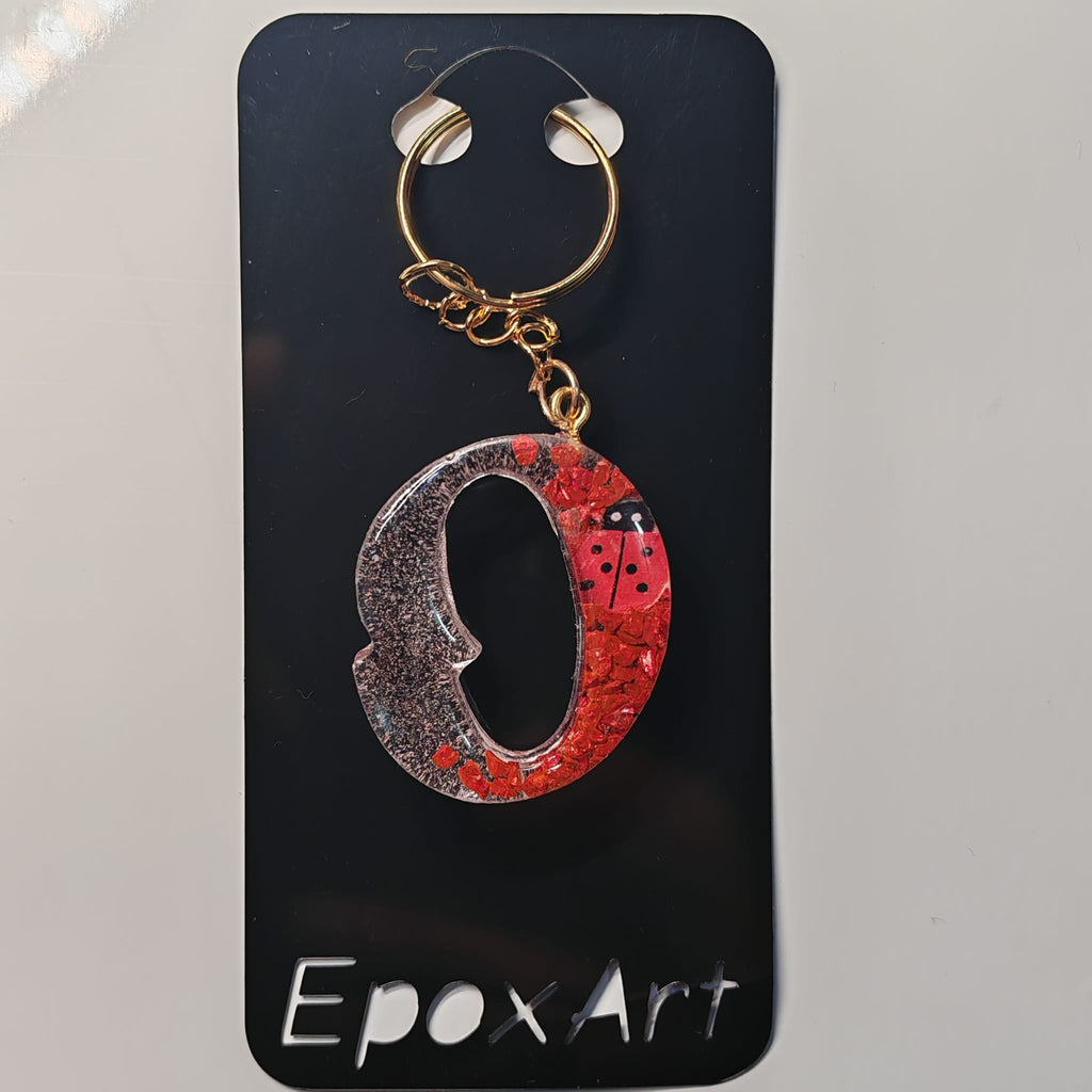 Porta-chaves Letra O – Vermelho Cristal com Transparência - 5,00 € - PORTES GRÁTIS