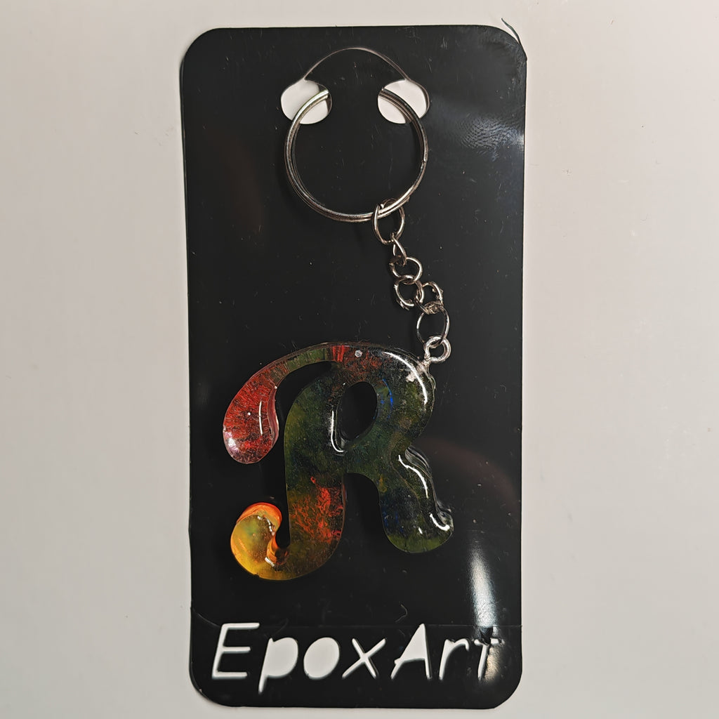 Porta-chaves Letra R em Resina Artesanal - 5,00 € - PORTES GRÁTIS