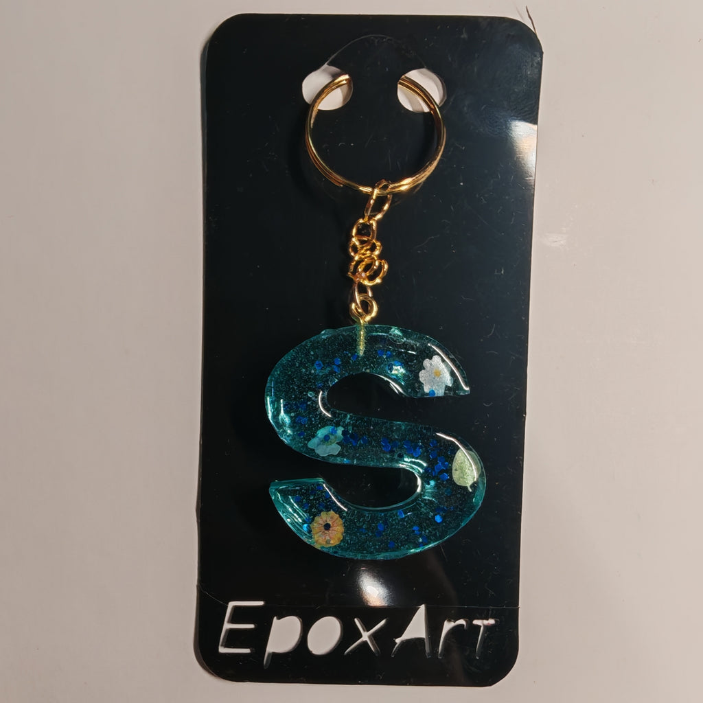 Porta-chaves Letra S em Resina Artesanal - 5,00 € - PORTES GRÁTIS