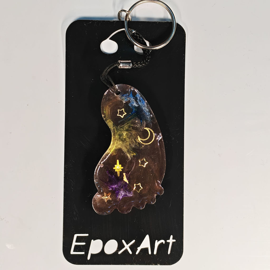 🌙 Porta chaves Pé com Estrelas e Lua em Resina - 7,00 € - PORTES GRÁTIS
